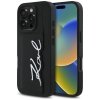 Etui Karl Lagerfeld HC Grained PU Cardslot Metal Signature do iPhone 16 Pro czarny
